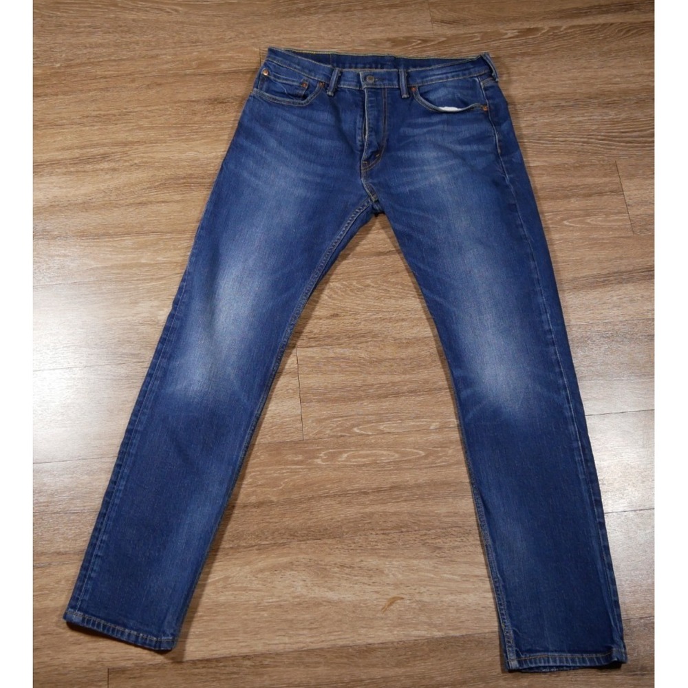 Levis 502 Regular Taper Mens Jeans 33x34 Medium Wash Blue Denim 29507-0011